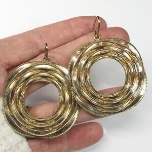 Simone I. Smith XL 18kt Yellow Gold Over Sterling Silver Destiny Hoop Earrings